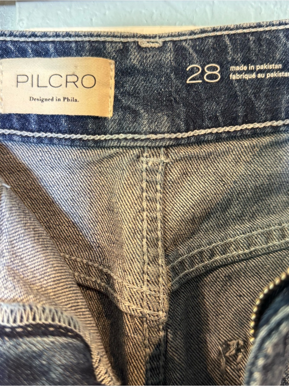 Pilcro High Rise Super Wide Leg Blue Jeans - Picture 12 of 13